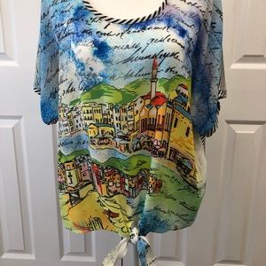 Chico’s front tie top.